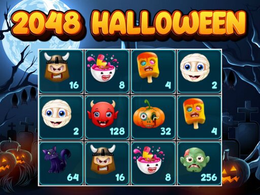 2048 Halloween online Puzzle game