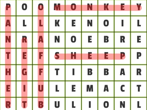 Animals Word Search online Puzzle game