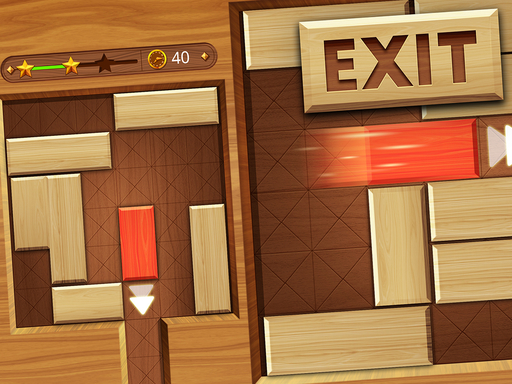 EXIT : unblock red wood block online Hypercasual game