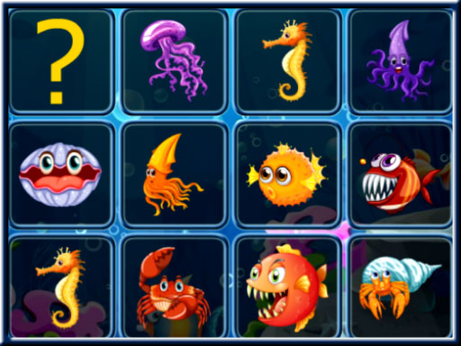 Sea Creatures Cards Match online Puzzle game