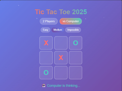 Tic Tac Toe 2025 online game