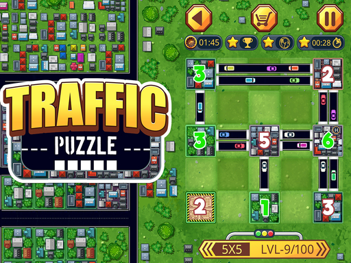 Traffic puzzle game Linky online Puzzle game